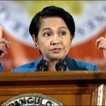 gloria macapagal arroyo pointing to the heavens as she unleashes her fury on the philipines