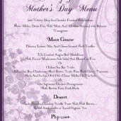 Mother's Day Menu w- Clinique Logo