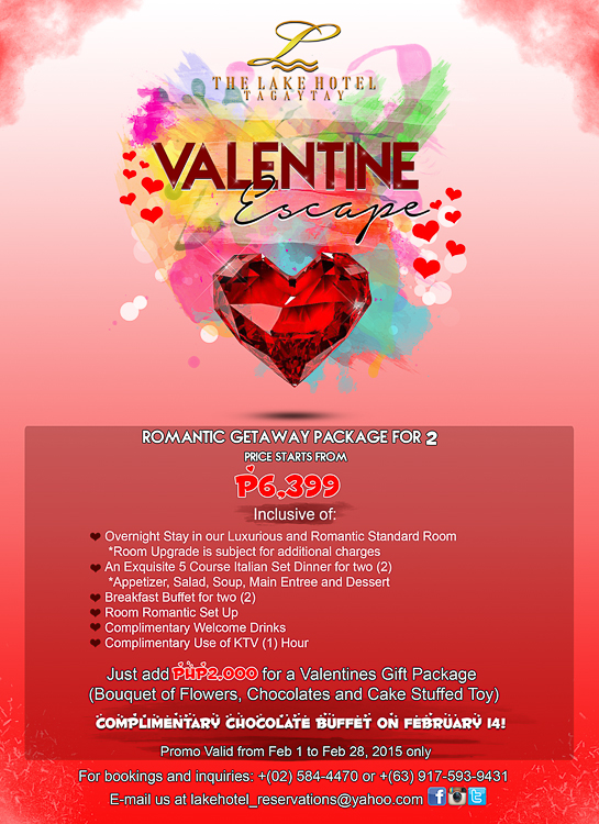 Enjoy a Sweet Valentine Escape at The Lake Hotel Tagaytay ...