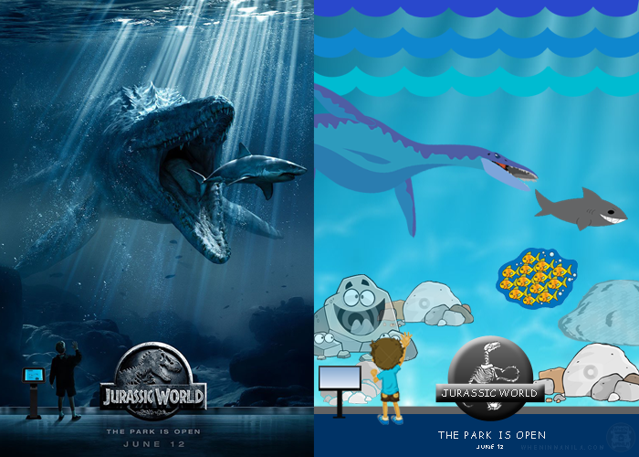 10 famous movie posters recreated with comic sans and clip art