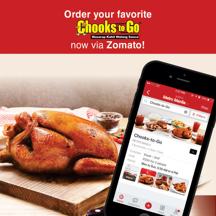 Order Your ChookstoGo Now Via Zomato App! When In Manila
