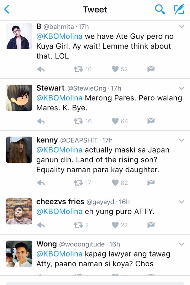 Hilarious Tweets Show How ‘sexism Is Deeply Ingrained In The Philippine