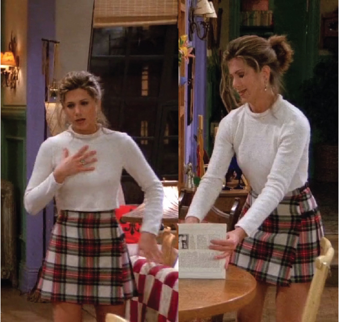 rachel green skirt season 2 episode 1