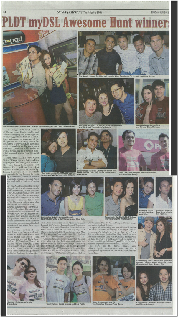 DJ Vince Golangco Hannah Villasis Top Bloggers Featured Newspaper Philippine Star thumb