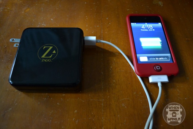Zaggsparq chraging iPod