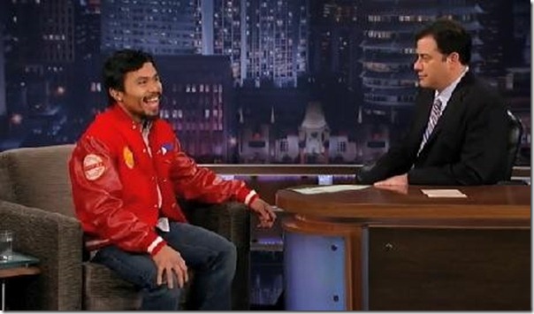 Manny Pacquiao Traditional Pre-Fight Visit to Jimmy Kimmel