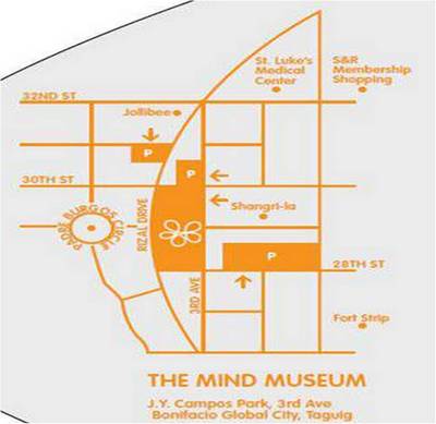 how to go to the mind museum map taguig1