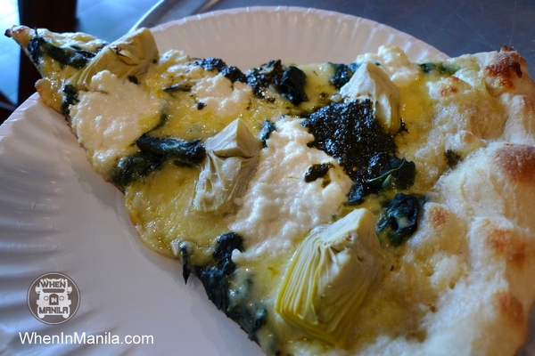 nolita restaurant bonifacio high street taguig when in manila spinach and artichoke pizza