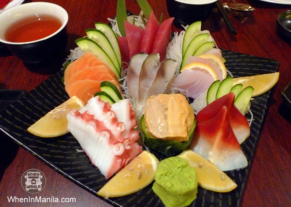 resorts world manila ginzadon japanese restaurant sashimi platter when in manila