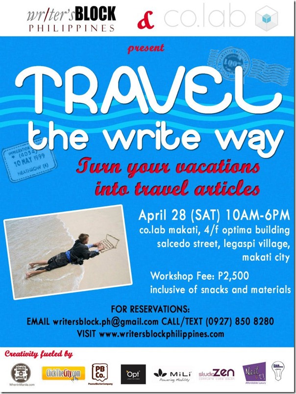 WBP Travel the Write Way poster