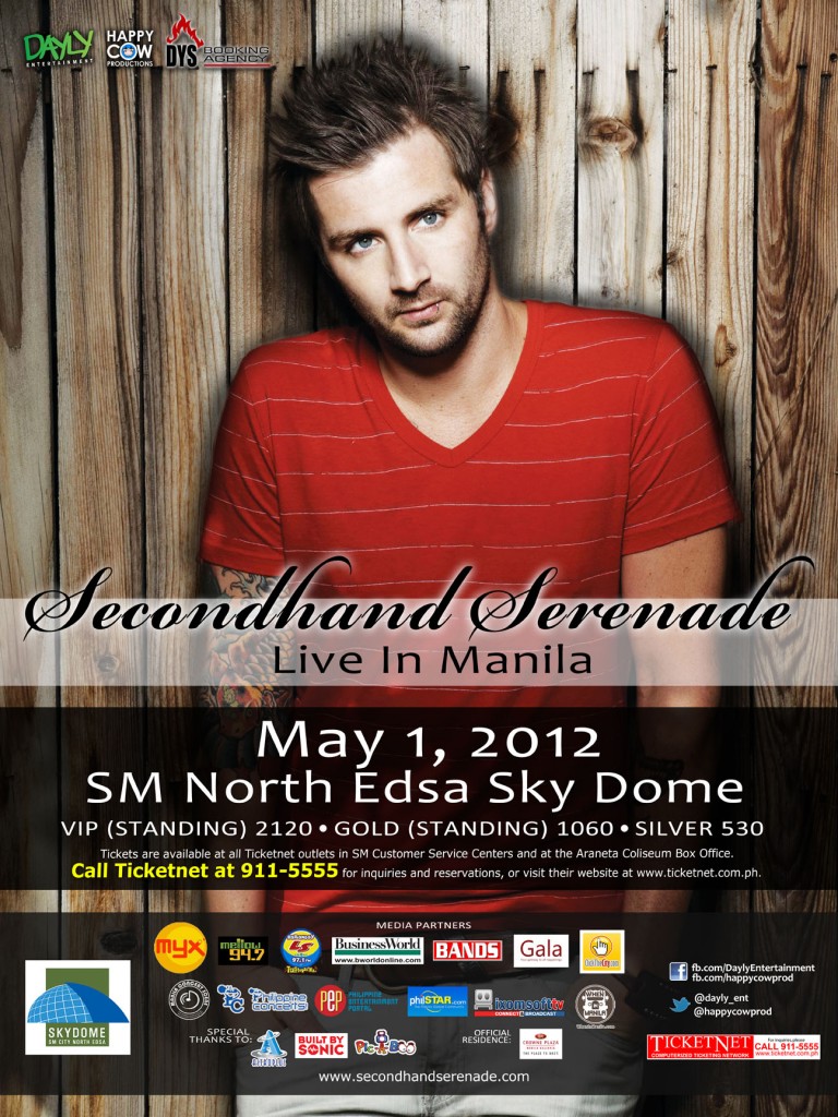 secondhand serenade poster 18x24 with logos low