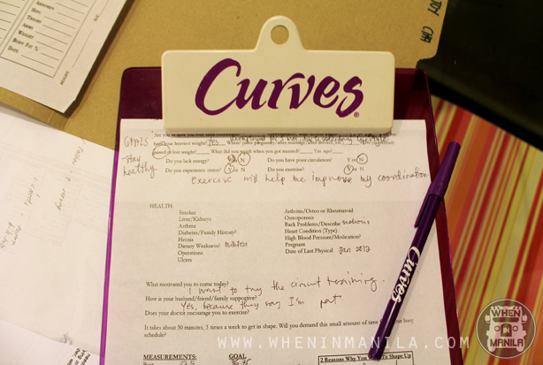 Curves Circuit Gym form Curves Circuit Gym form