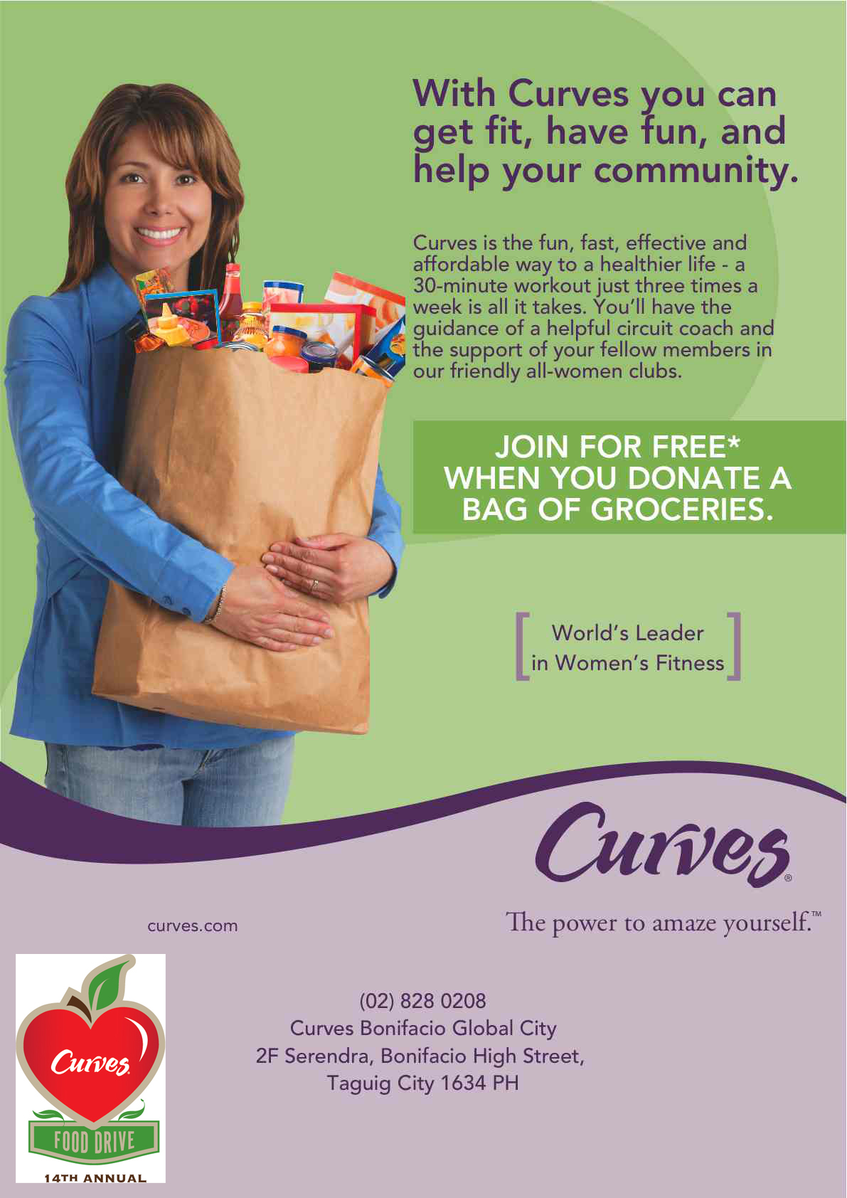 Curves Gym Food Drive Flyer