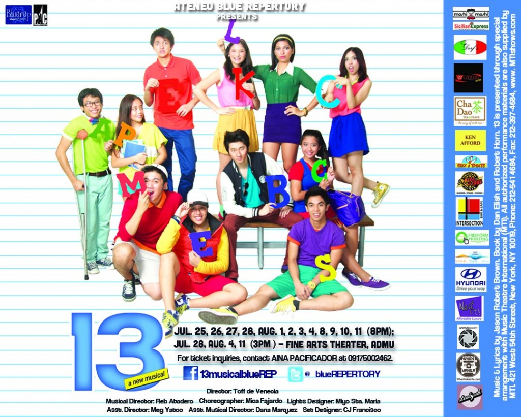 Ateneo Blue Repertory's 13 Poster #1 Ateneo Blue Repertorys 13 Poster 1