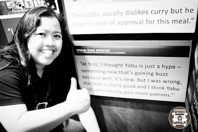 The Foodie and the Yabu Food Rave Wall