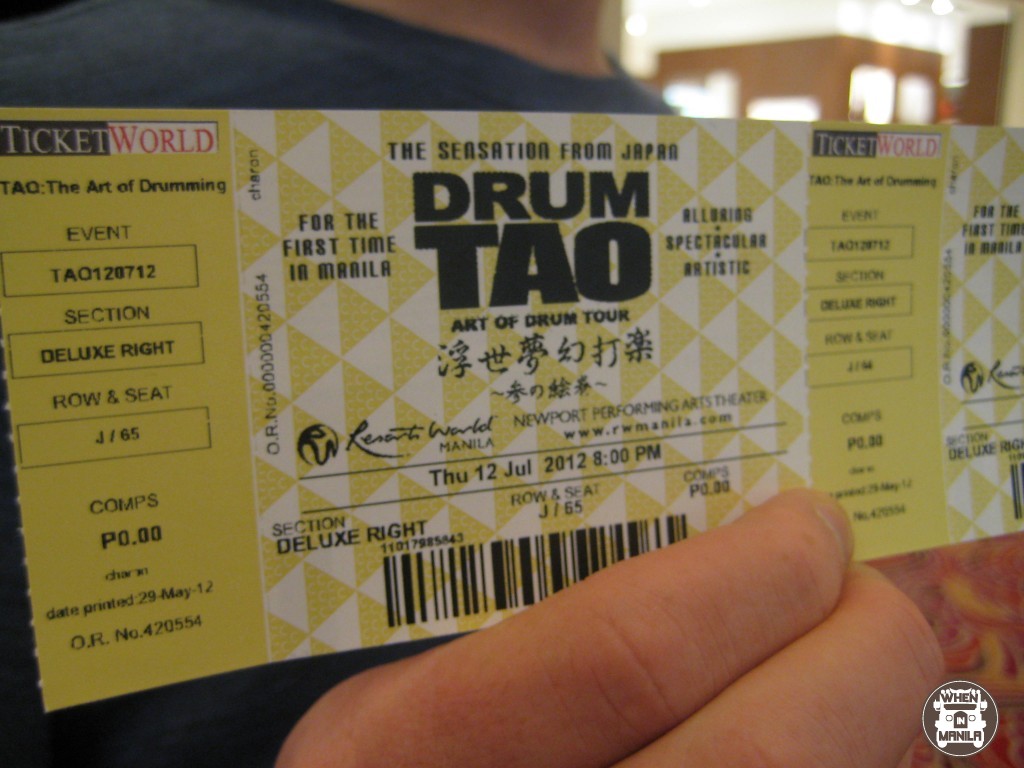 My Drum Tao Ticket