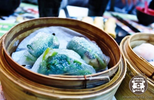 Steamed Spinach Dumpling with Mushroom and Garlic