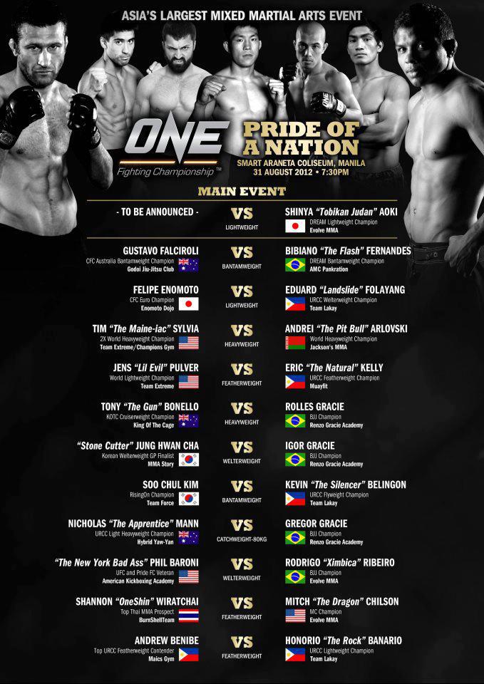 ONE FC 5 Full Fight Card