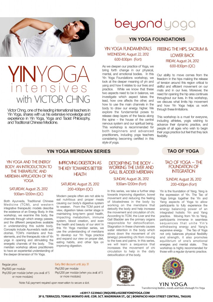 Yin workshops WHEN IN MANILA