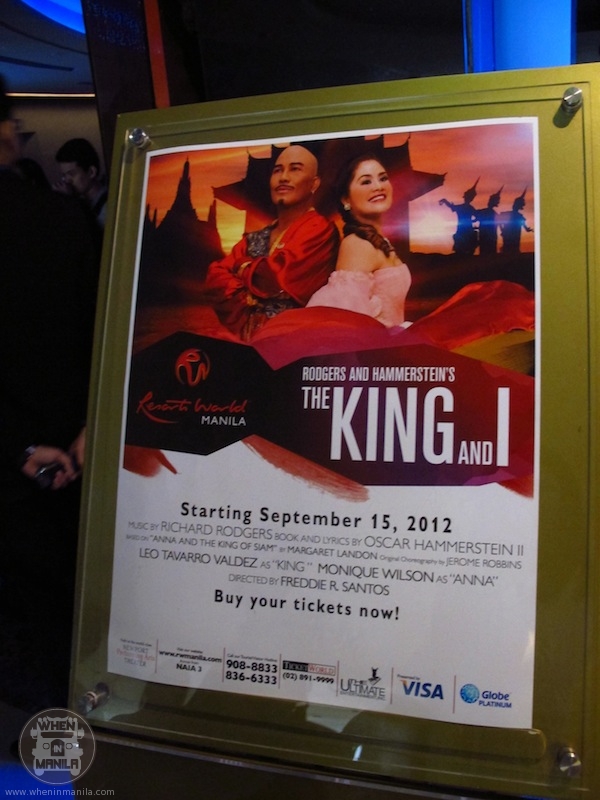the king and I previews resorts world poster