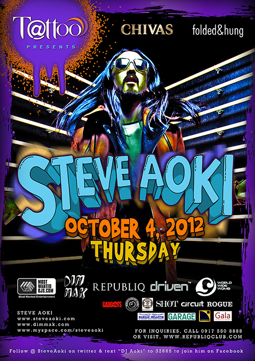 STEVE AOKI POSTER as of 450pm sept61