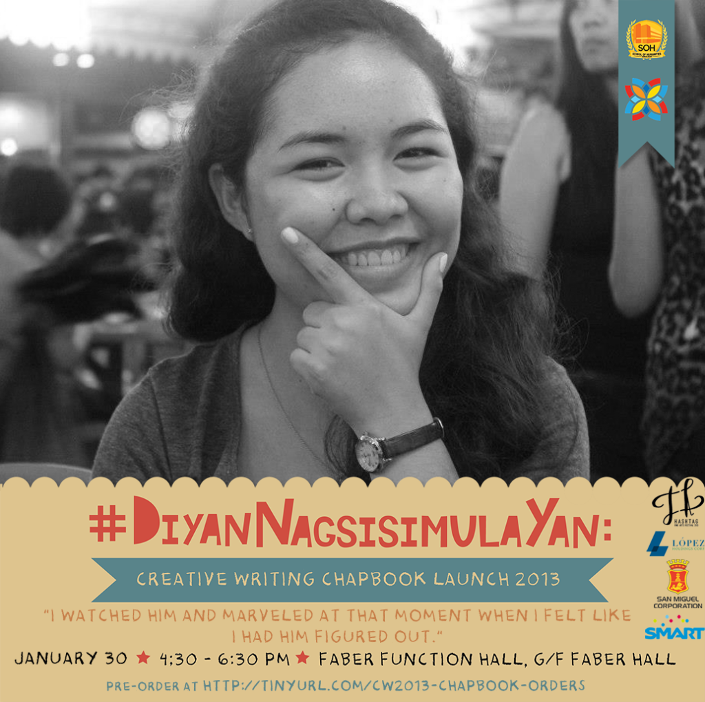 #DiyanNagsisimulaYan: The Ateneo de Manila Creative Writing Batch 2013 Chapbook Launch 7 ProfilePic