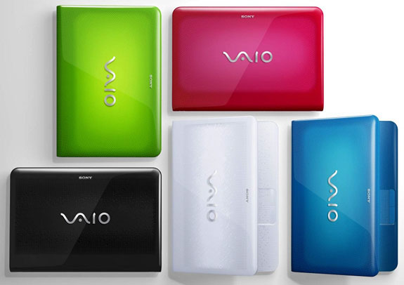 sony vaio e series laptop with colorful schemes