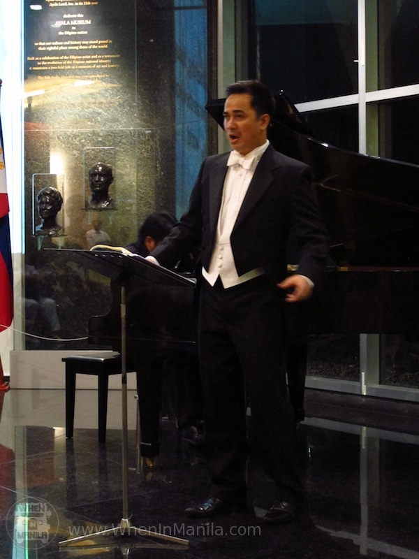 Arthur Espiritu tenor MCOF Manila Chamber Orchestra Foundation The Poet Speaks Chamber Music concert
