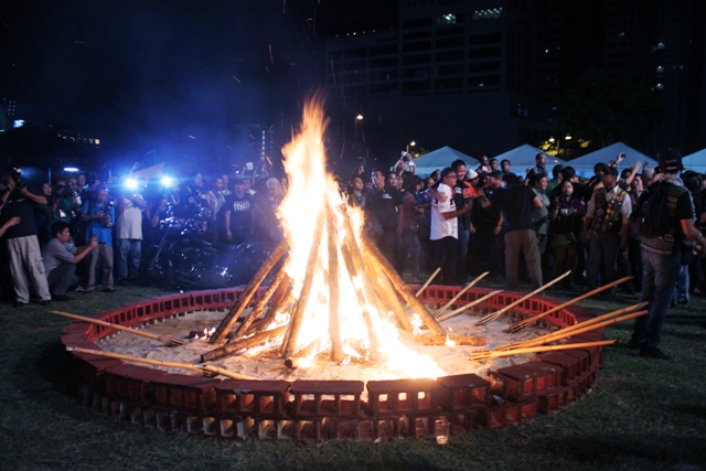 Bonfire at the Harley-Davidson Manila Launch