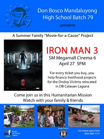 DBMHS 79 IRONMAN 3 Movie for a Cause POSTER