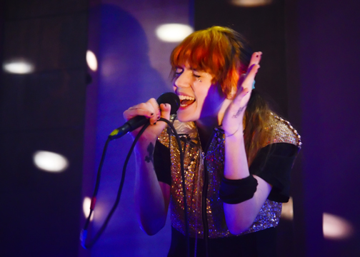 Grimes performing live at the Hardrock Cafe Manila