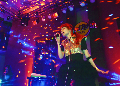 Grimes performing live at the Hardrock Cafe Manila