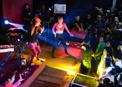 Grimes performing live at the Hardrock Cafe Manila