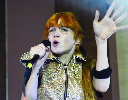 Grimes performing live at the Hardrock Cafe Manila