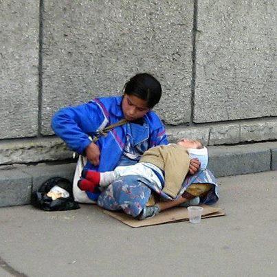 WHY DOES THE CHILD IN HANDS OF THE BEGGAR ALWAYS SLEEPING