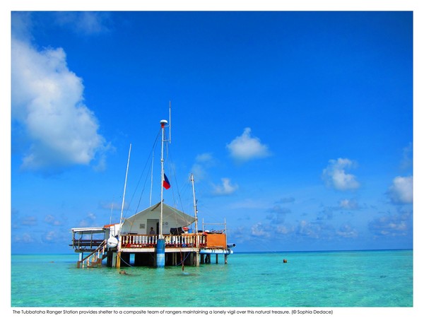 WWF-Philippines and TMO Presents: Riding The Waves Of Change For Tubbataha Reefs 2 by Sophia Dedace (At present, this is how the ranger station looks like. The styrofoam-reinforced structure has been battered by storms for more than 10 years.)