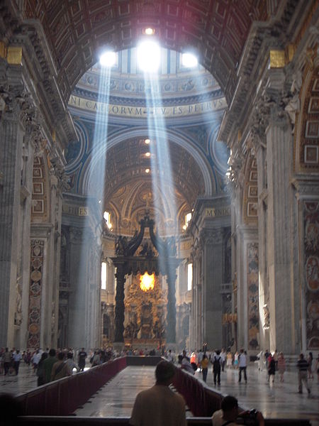 450px-Crepescular_rays_in_saint_peters_basilica