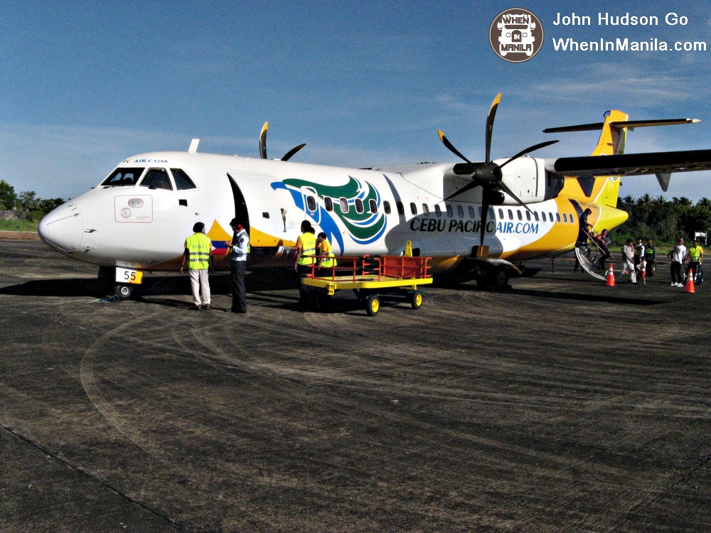 Cebu Pacific's ATR 72-500 flies from Cebu to Camiguin on a MWF schedule.