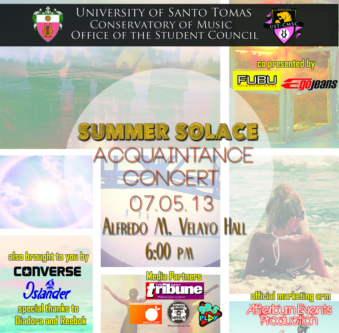 UST Conservatory of Music - Summer Solace Print Ad Material for The Daily Tribune copy