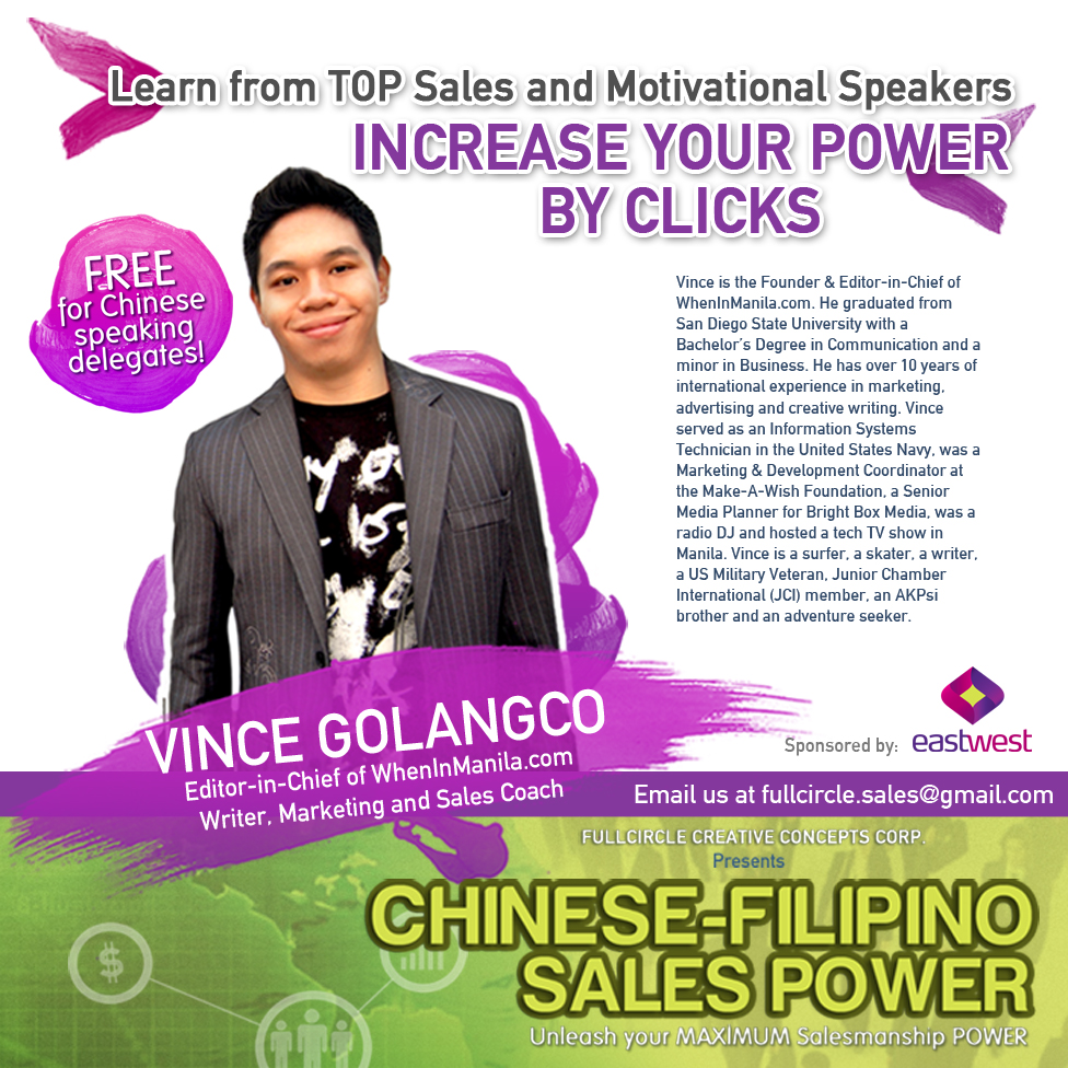 CHINESE-FILIPINO Sales Power Seminar: Unleash Your Maximum Salesmanship Power 4 VGONLANGCO
