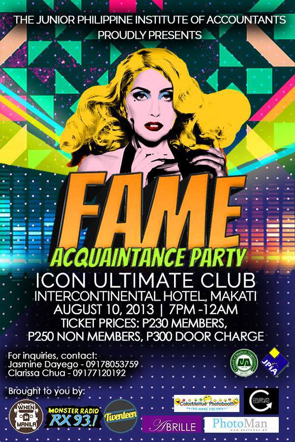 FAME-JPIA ACQUAINTANCE PARTY - 1st poster