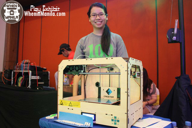 PLAY: A Multimedia Arts Exhibit Inspired by the Kids We Once Were 7 Courtney Ngo with her 3D printer