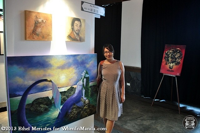 Ethel Merioles at Club Filipino Hong Kong Exhibit