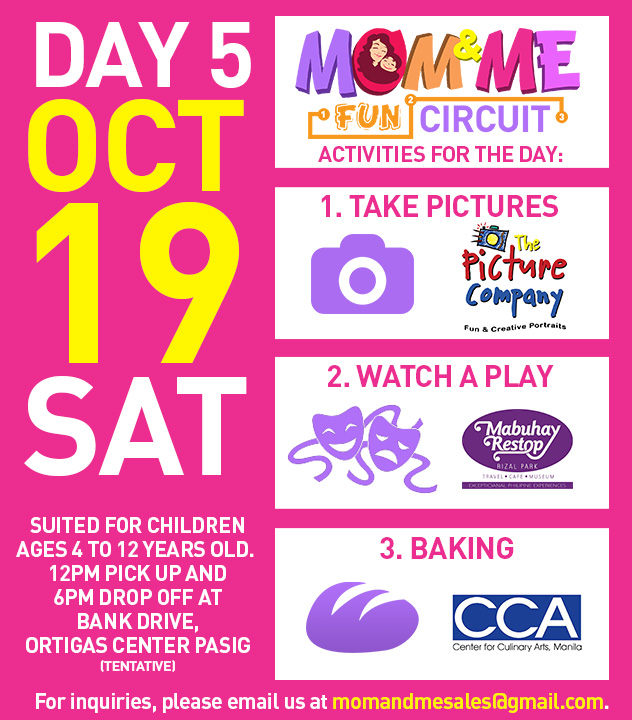 Mom and Me Fun Circuit Schedule October 19