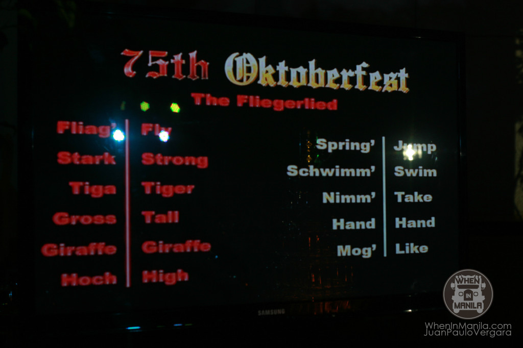 Oktoberfest Manila 2013 German language 101