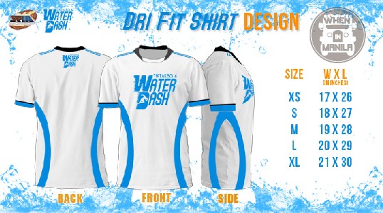 Water Dash Dri-fit Shirt for WhenInManila.com