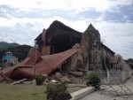 Loboc church ruined by the earthquake