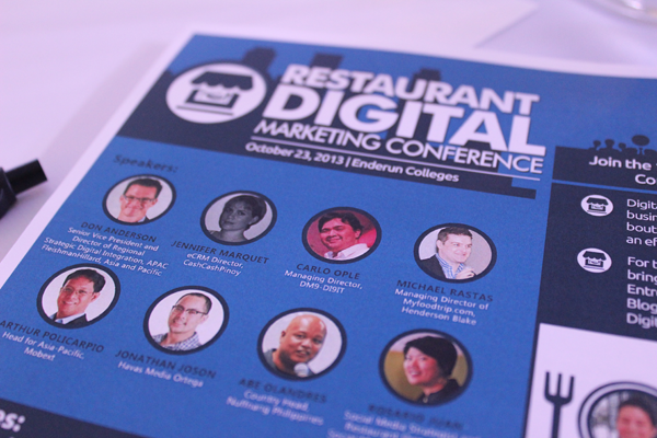 Program of the Restaurant Digital Marketing Conference