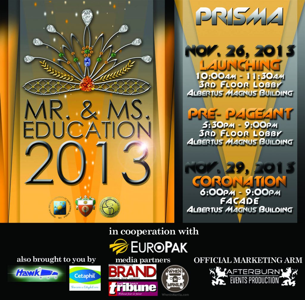 UST MR AND MS EDUCATION PRISMA AD MATERIAL