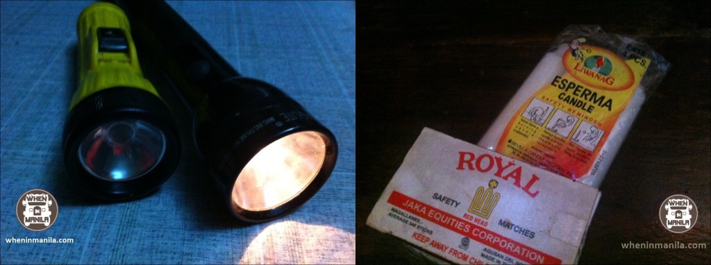 typhoon safety tips - prepare flashlight and candles